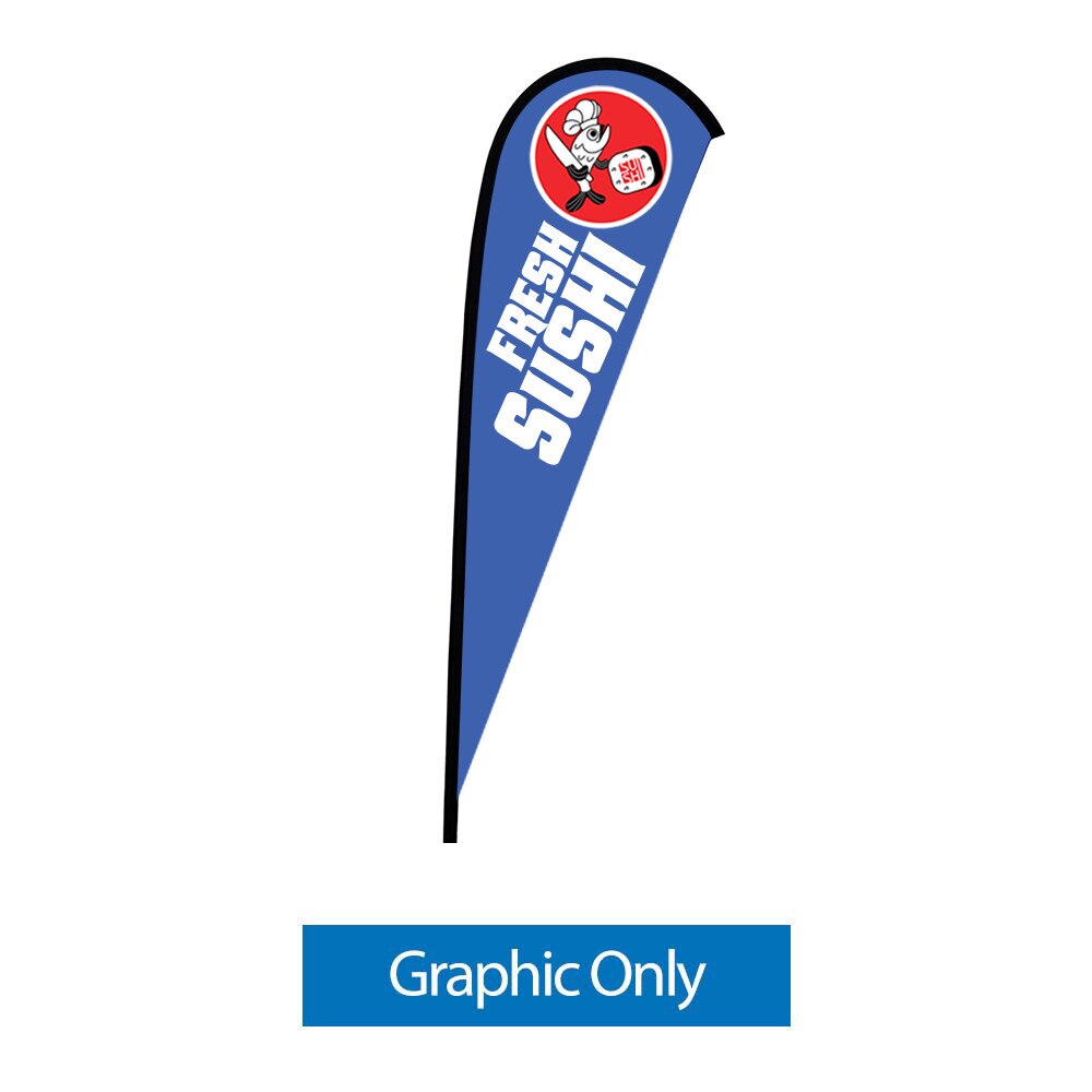 12 ft. Large Sunbird Flag — Single Sided Graphic Only / Spike Base